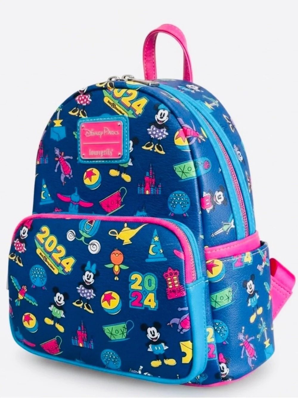 Disney Parks 2024 Loungefly Mini Backpack Mickey Minnie AOP NWT